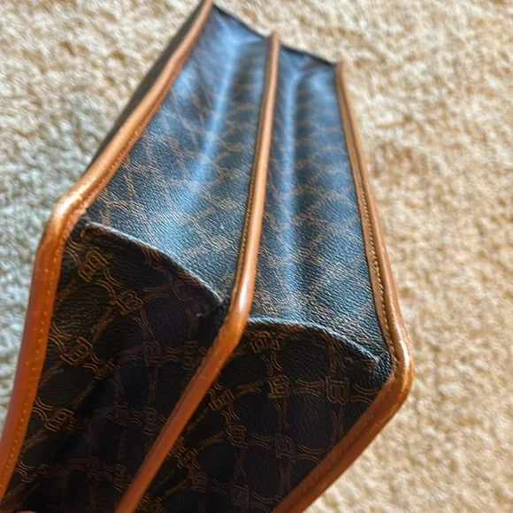 Bally Black and Brown Monogram Briefcase Computer Bag- Rare! - Picture 7 of 12
